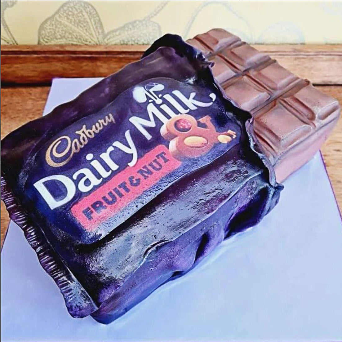 Airbrushed Cadbury Dairy Milk Fruit & Nut cake using Watson & Webb edible printer kit