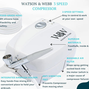 Watson and Webb Basic Selection - Cake Airbrush Decorating Kit.