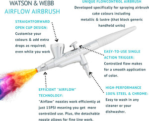 Watson and Webb Basic Selection - Cake Airbrush Decorating Kit.