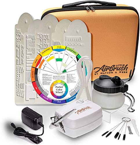 Watson & Webb Complete Airbrush Cake Decorating Kit with 25 Colours and 3 Cleaners