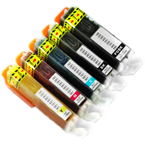Watson and Webb 5 Edible Ink Cartridges, 1 x PGI 280 Black and 4 x CLI 281 inc. Black, Cyan, Magenta & Yellow